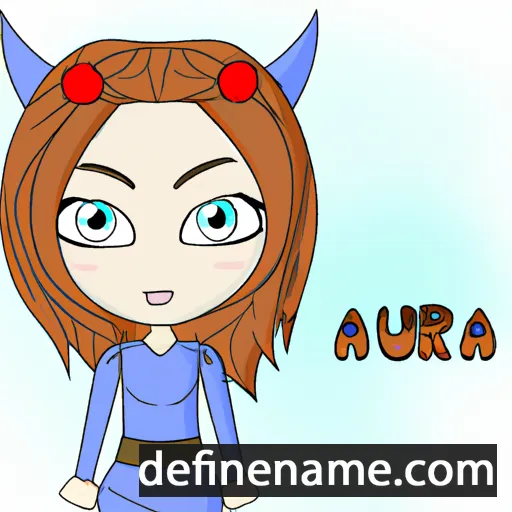 cartoon of the name Auria