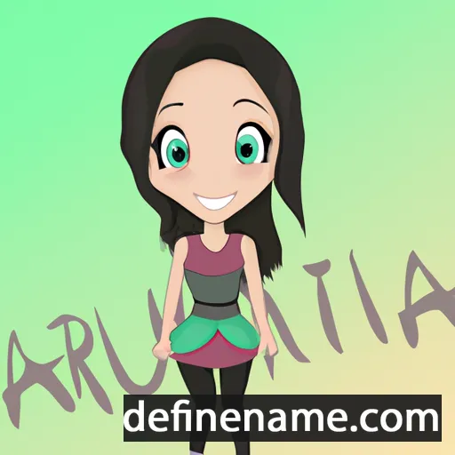 cartoon of the name Aurianna