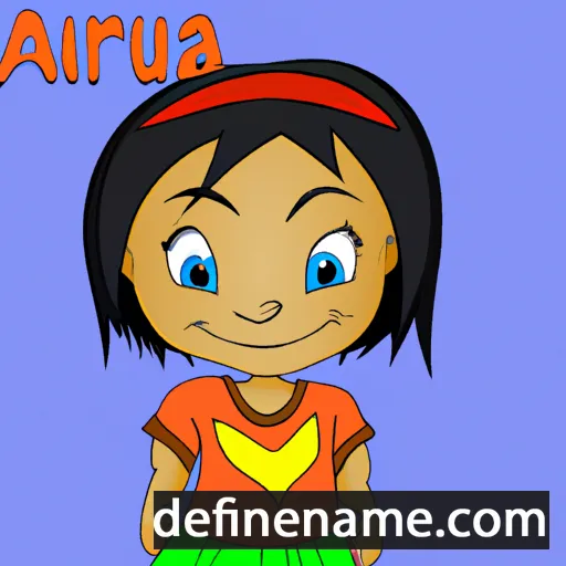 cartoon of the name Auriya