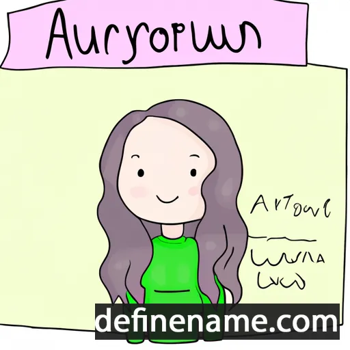 cartoon of the name Auroralyn