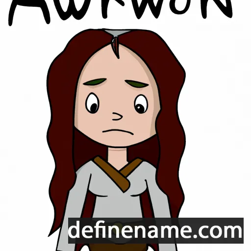 cartoon of the name Aurwen