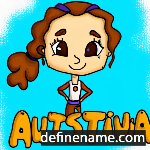 cartoon of the name Austina