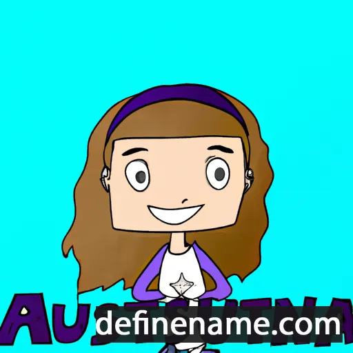 cartoon of the name Austina