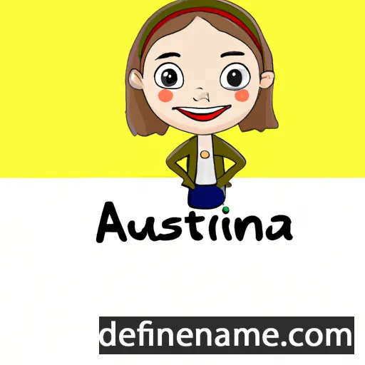 cartoon of the name Austina