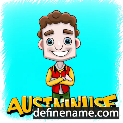 cartoon of the name Austine