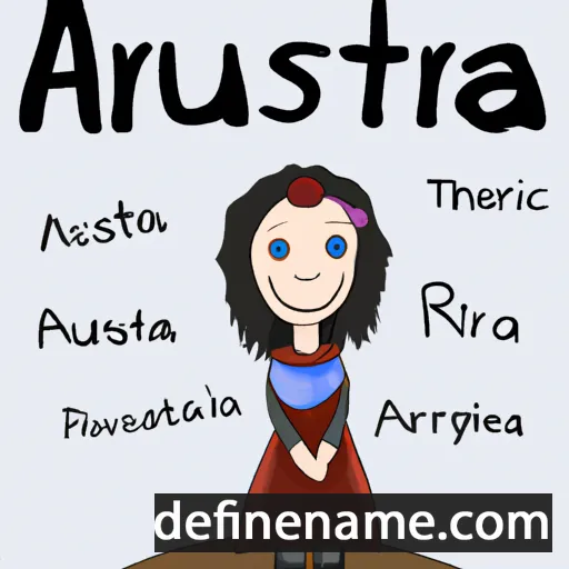 cartoon of the name Austra