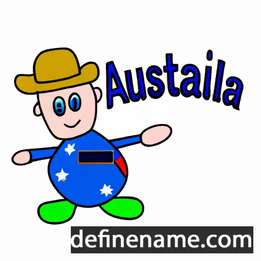 cartoon of the name Australia