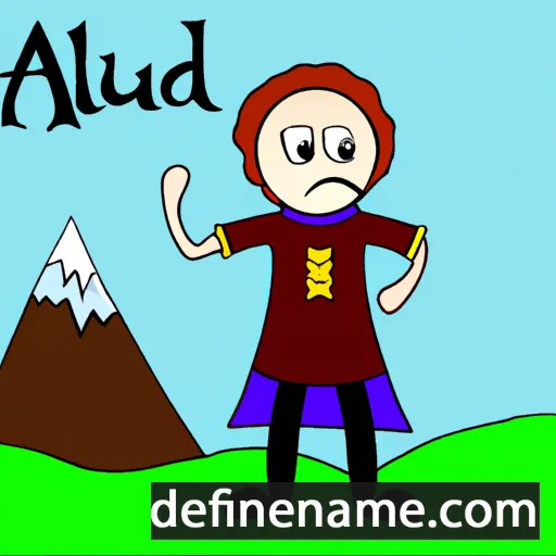 cartoon of the name Auðlín