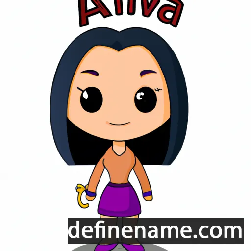 cartoon of the name Avalia