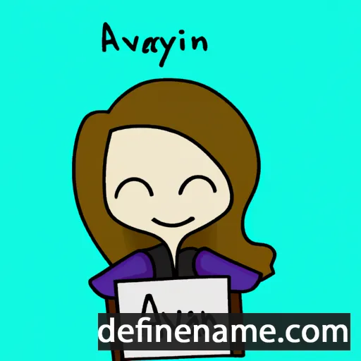 cartoon of the name Avalynn