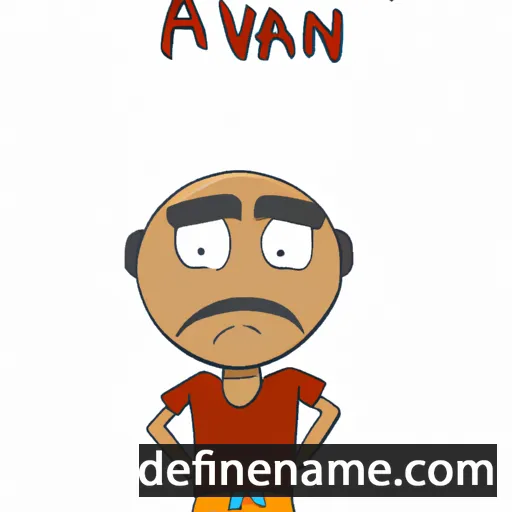 cartoon of the name Avanip