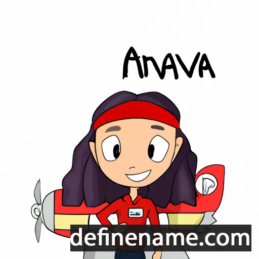 cartoon of the name Avionna