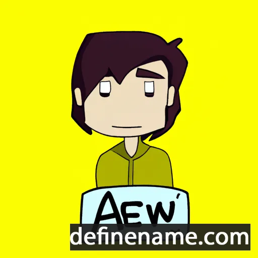 cartoon of the name Awen