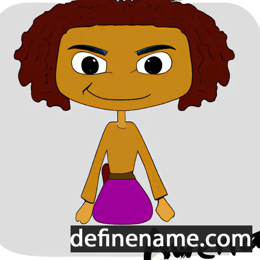 cartoon of the name Awena