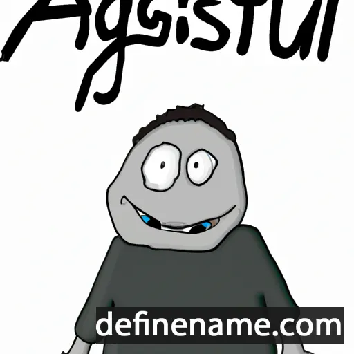 cartoon of the name Awgust