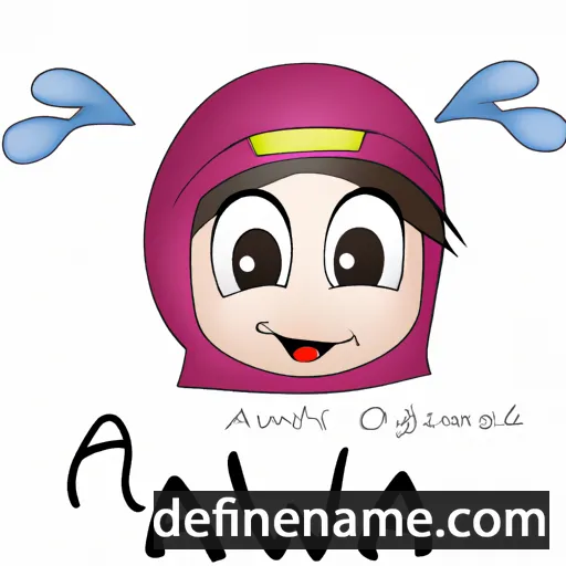 cartoon of the name Awqa