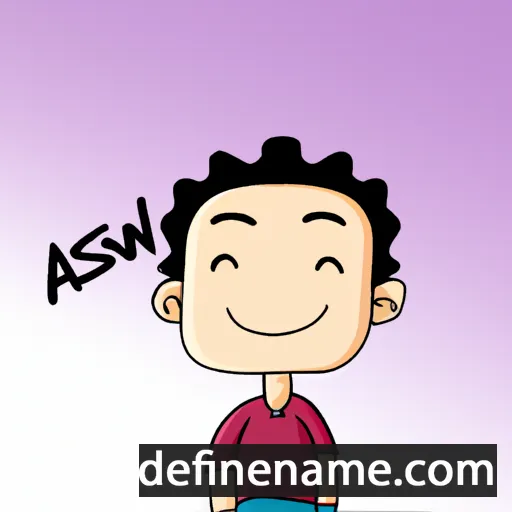 cartoon of the name Awsin