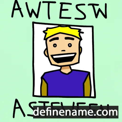 cartoon of the name Awsten