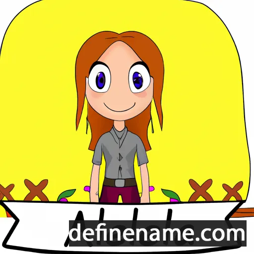 cartoon of the name Axelia