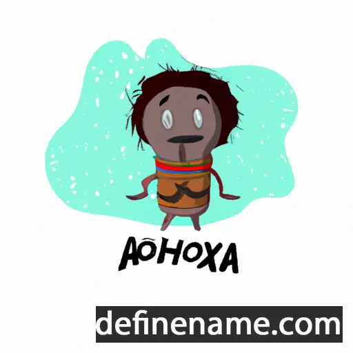 cartoon of the name Axhoba