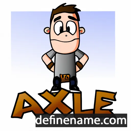 cartoon of the name Axxel