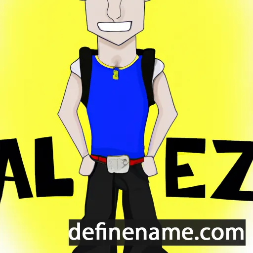 cartoon of the name Axzel