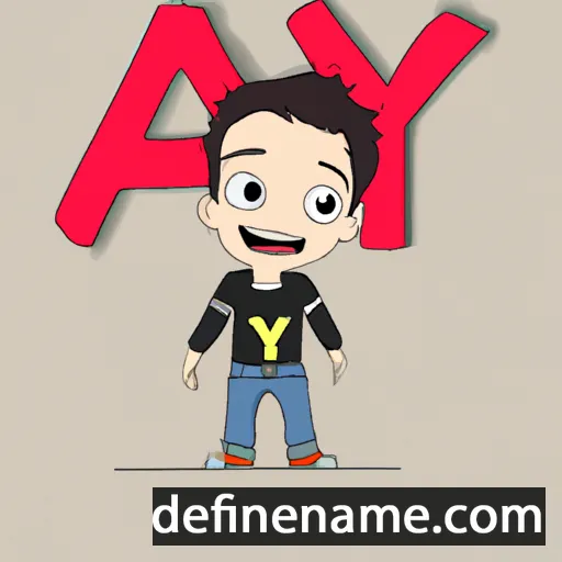 cartoon of the name Ay