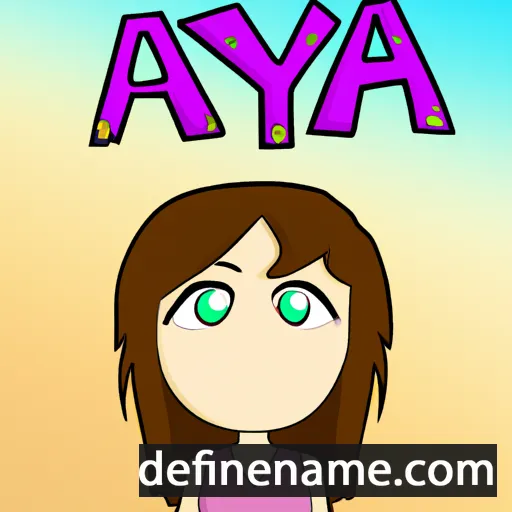 cartoon of the name Aya