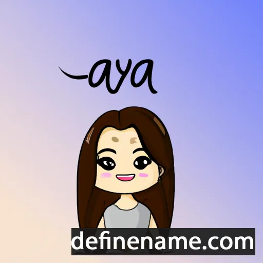 cartoon of the name Aya