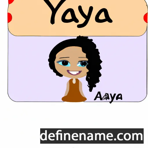 cartoon of the name Ayaana