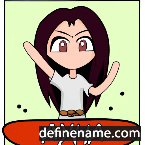 cartoon of the name Ayahi