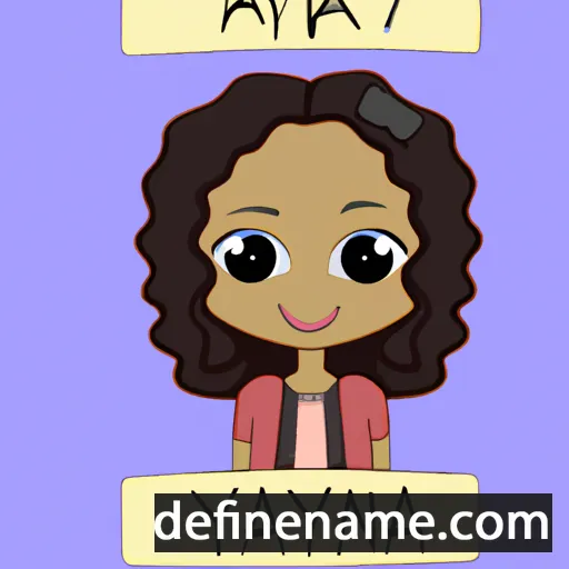 cartoon of the name Ayana