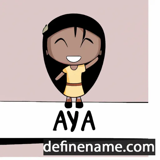 cartoon of the name Ayana