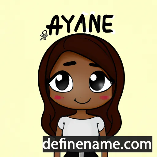 cartoon of the name Ayanne