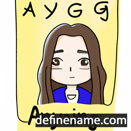 cartoon of the name A-young