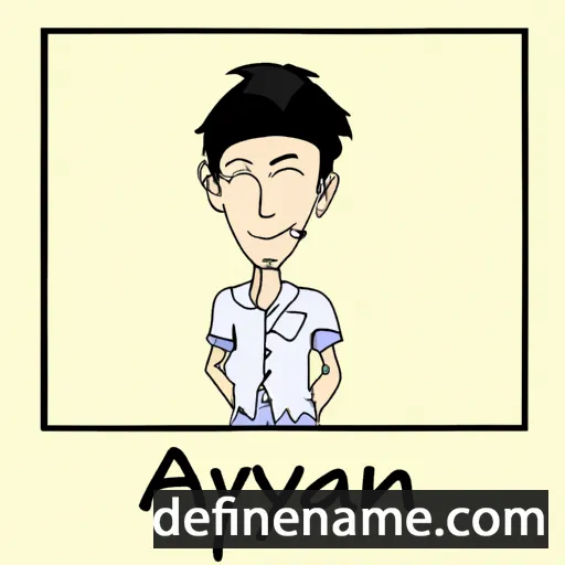 cartoon of the name Ayazhan