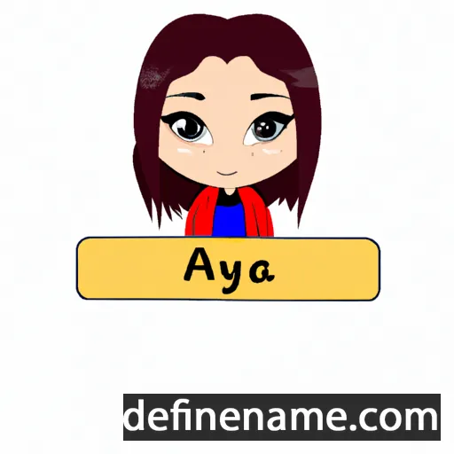 cartoon of the name Ayça