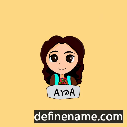 cartoon of the name Aydana