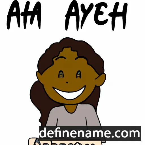 cartoon of the name Ayejah