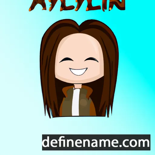 cartoon of the name Ayelin