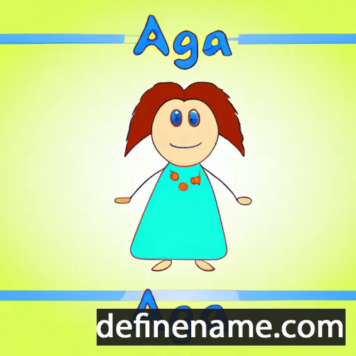 cartoon of the name Ayga