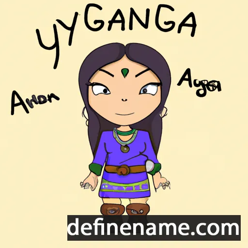 cartoon of the name Aygiina