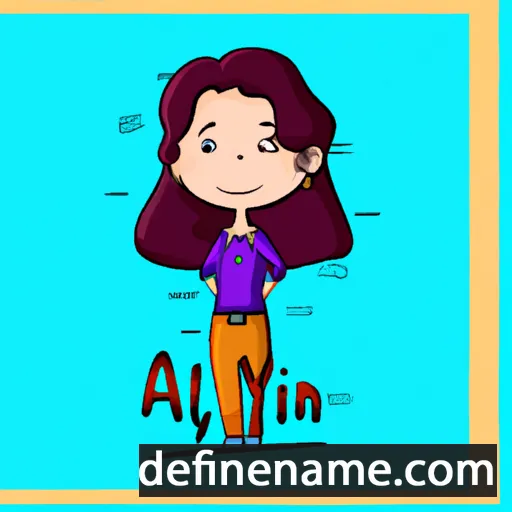 cartoon of the name Aylín