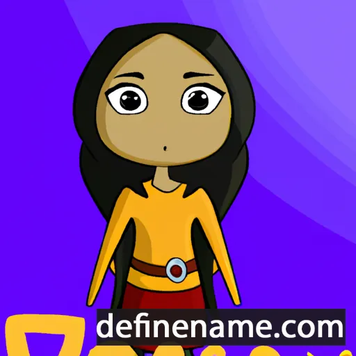 cartoon of the name Ayniya