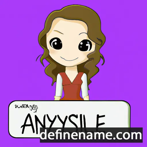 cartoon of the name Aynslee