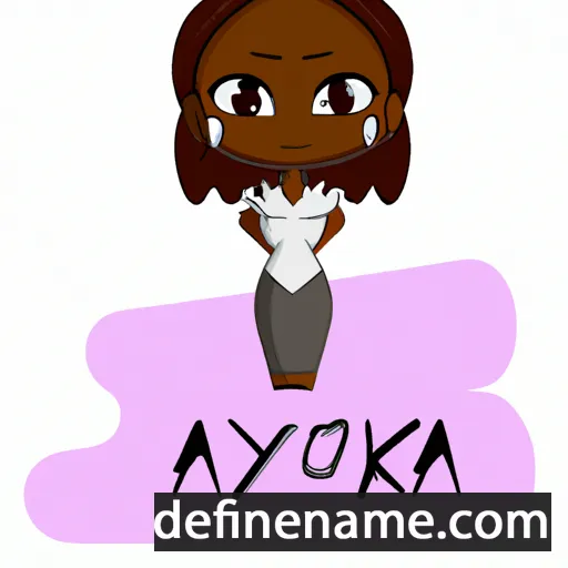 cartoon of the name Ayoka