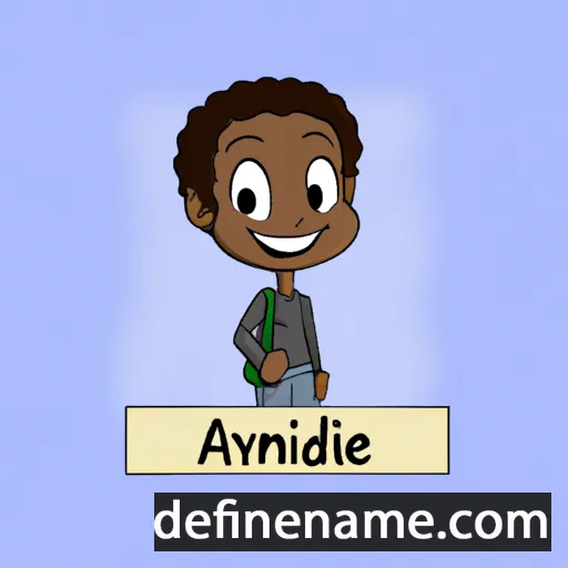 cartoon of the name Ayomidele