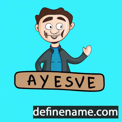 cartoon of the name Aysev