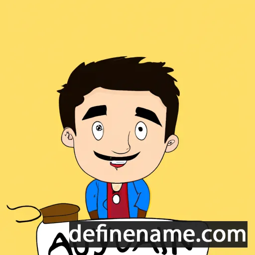 cartoon of the name Ayubkhan