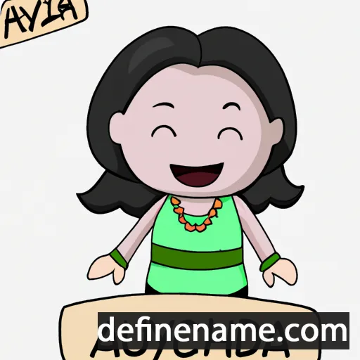 cartoon of the name Ayudhia